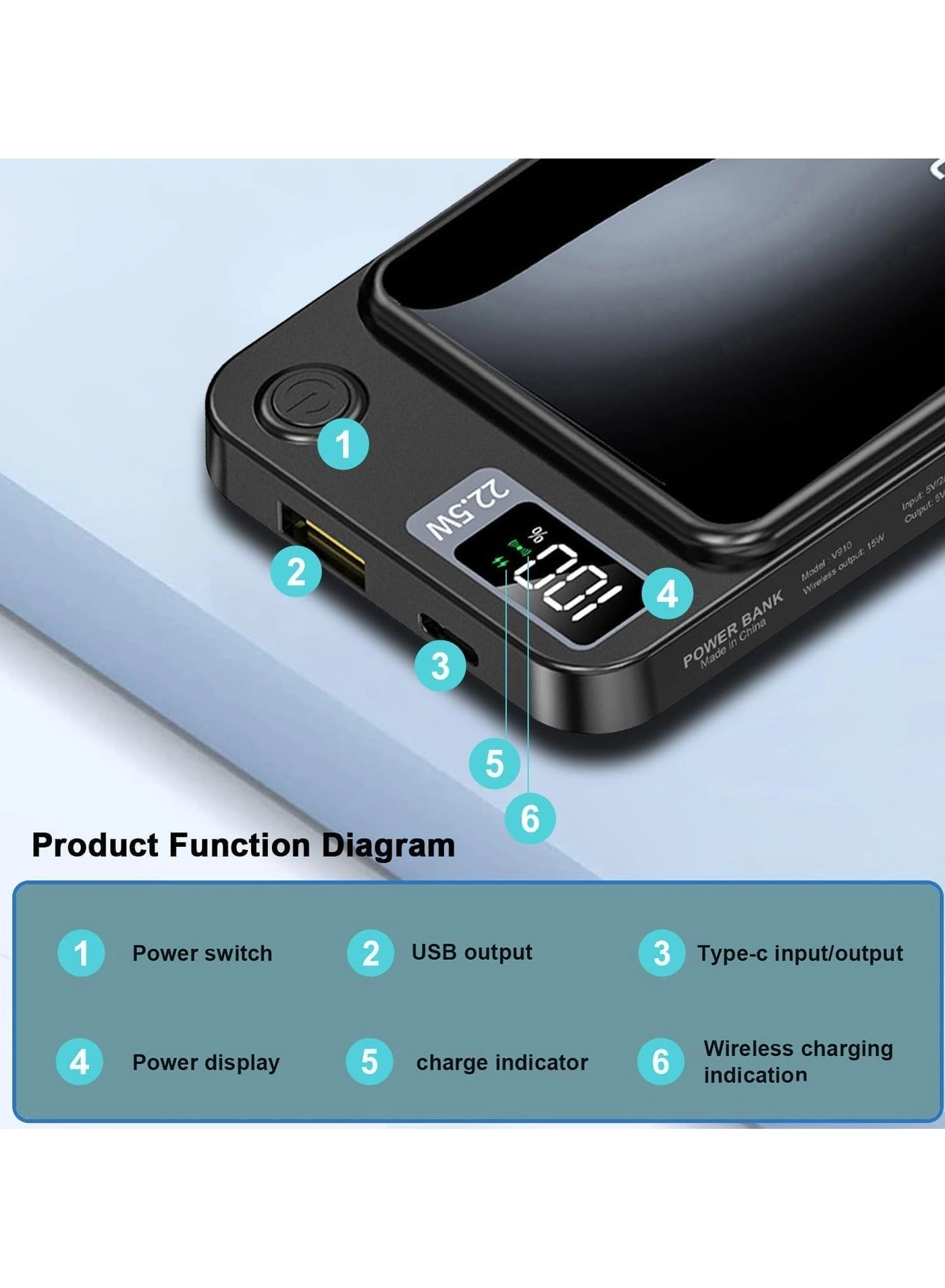 Magnetic Power Bank - 10000mAh 20W
