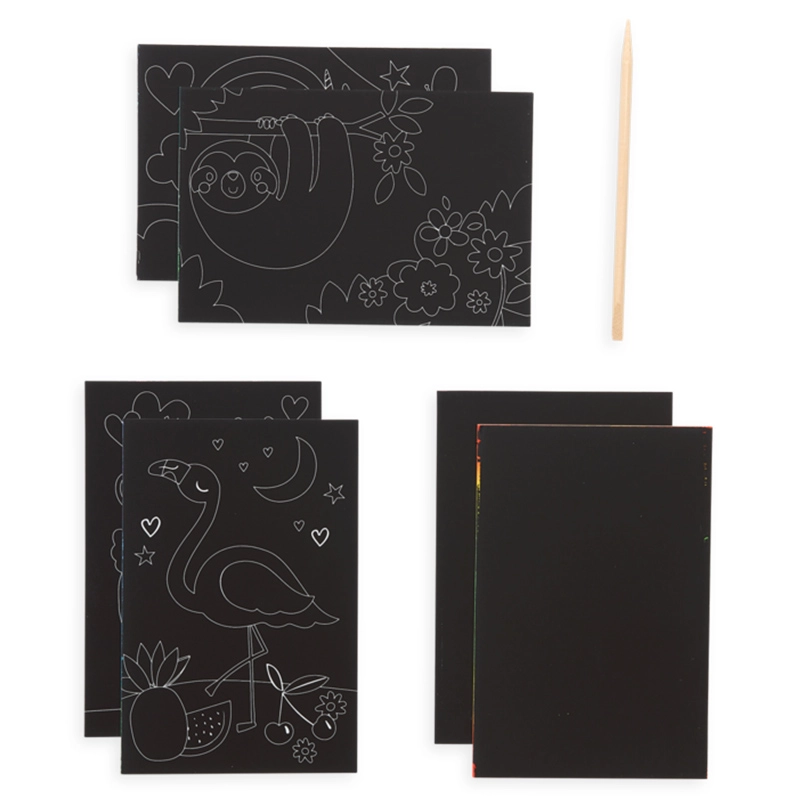 Mini Scratch & Scribble Art Kit - 7 pcs