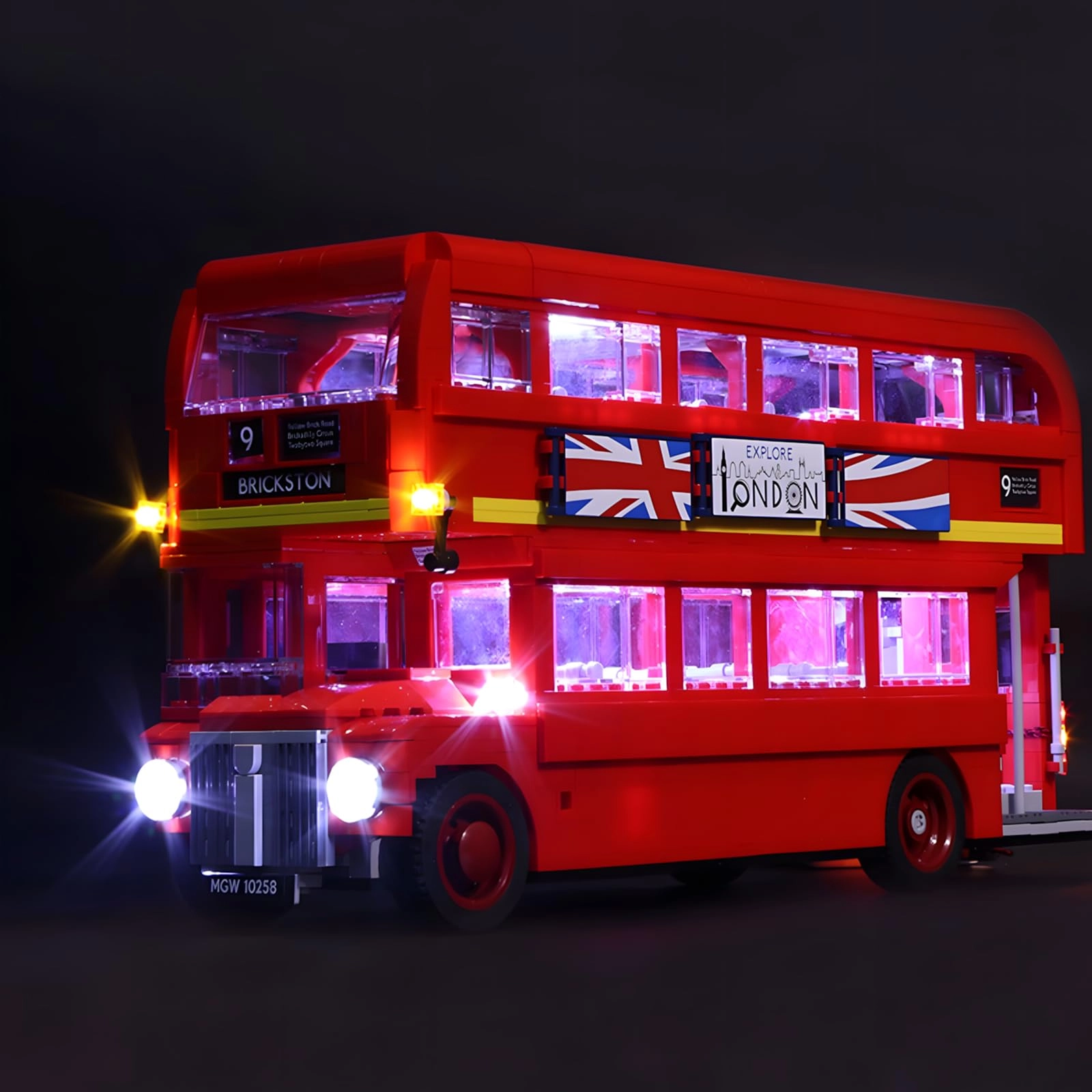 BrightAura LED Lighting Kit - ABS for LEGO London Bus 10258 USB