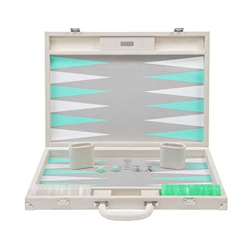Backgammon Set - Pearl Lizard Vegan Leather
