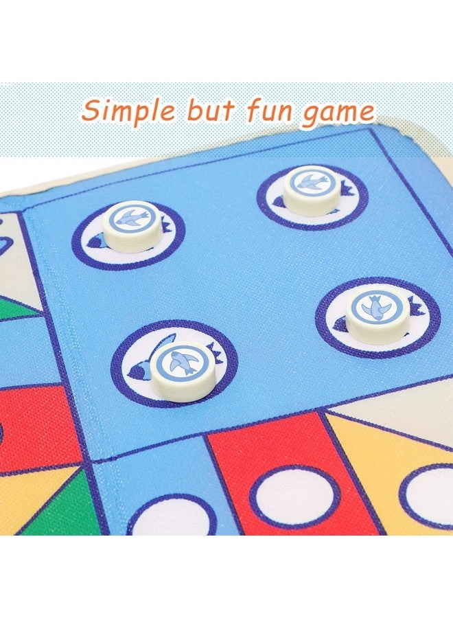 Flying Chess Carpet Mat - Plastic Chess Pieces