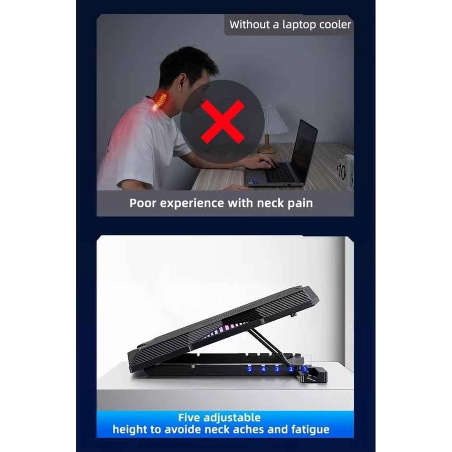 SR08 - Cooling Pad RGB 4600RPM