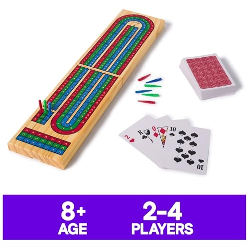 Solid Wood Cribbage - Folding Wood Gameboard