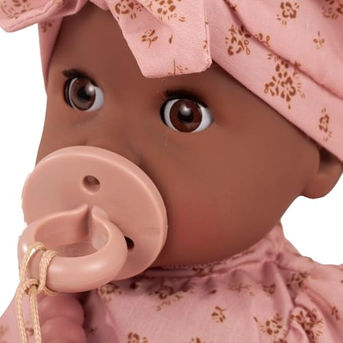Cosy Aquini Baby Doll - 13" Soft Cloth Bath Brown Hair Brown Sleeping Eyes