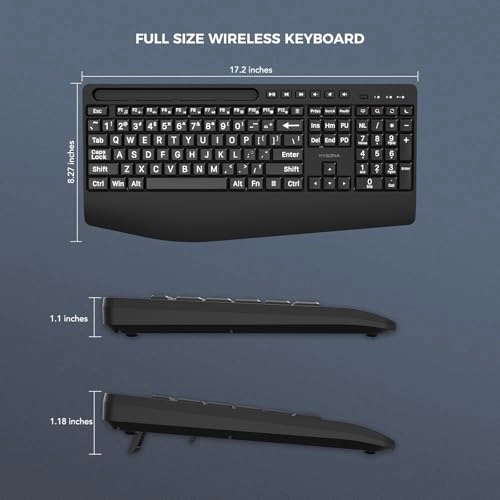 Large Print Wireless Keyboard - Wireless