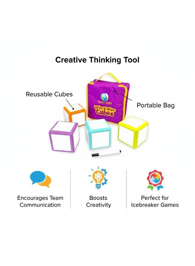 Write & Wipe Cubes - 4 pcs