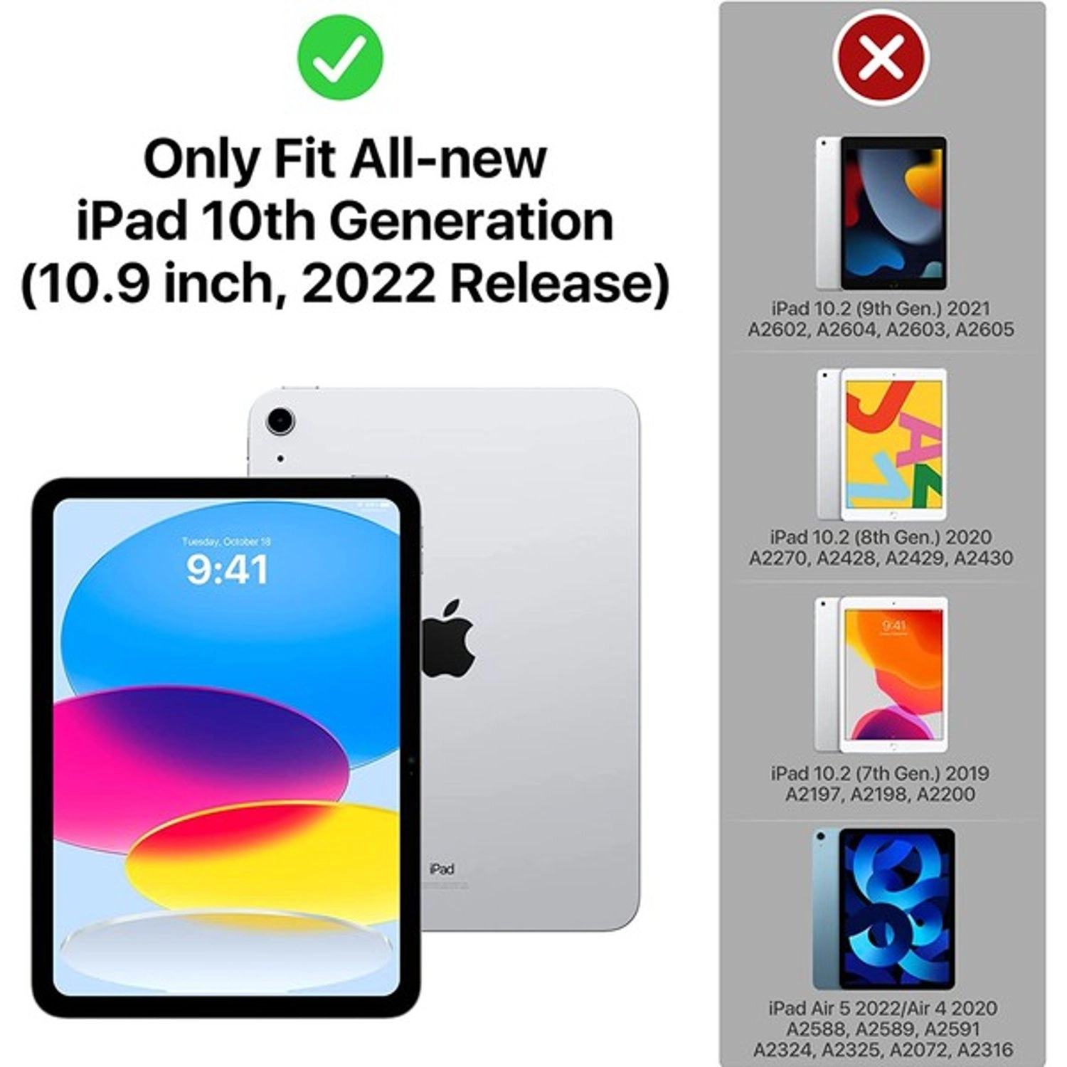 Magnetic Case for iPad 10.9-inch