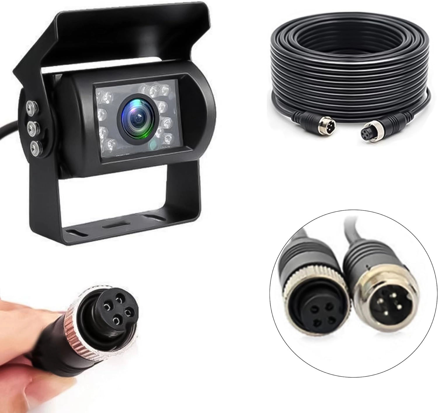 Backup Camera - Night Vision 4 Pin Aviation Connector