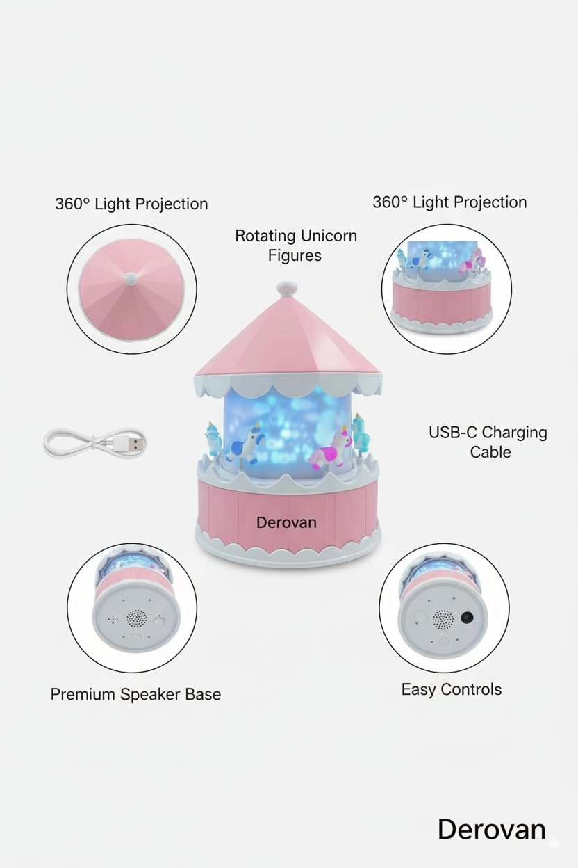 Starry Sky Projection Light - USB Rechargeable 8 LED Color Options