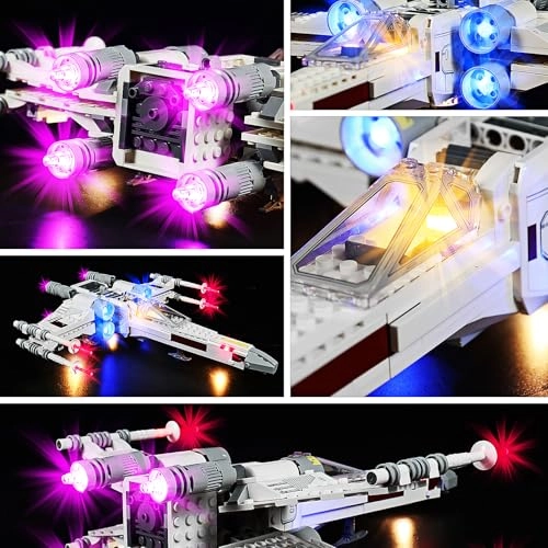 LED Lighting Kit Compatible with Luke Skywalkers X-Wing Fighter 75301