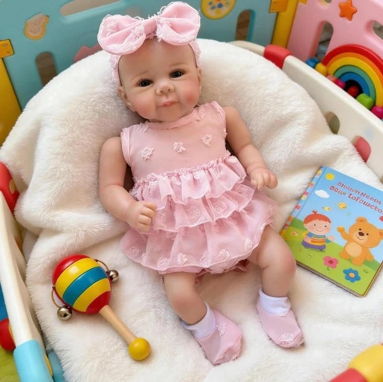Loulou Reborn Baby Doll - 20 inch Silicone Vinyl Girl Ages 3+