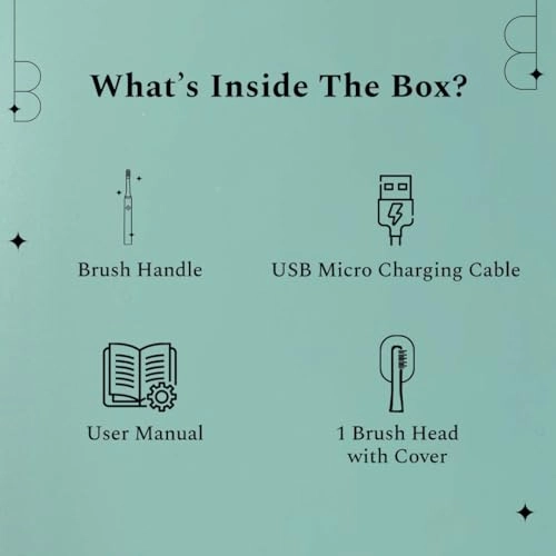 Rechargeable Electric Toothbrush - 1 Brush Head 30,000 Vibrations Tuxedo Black