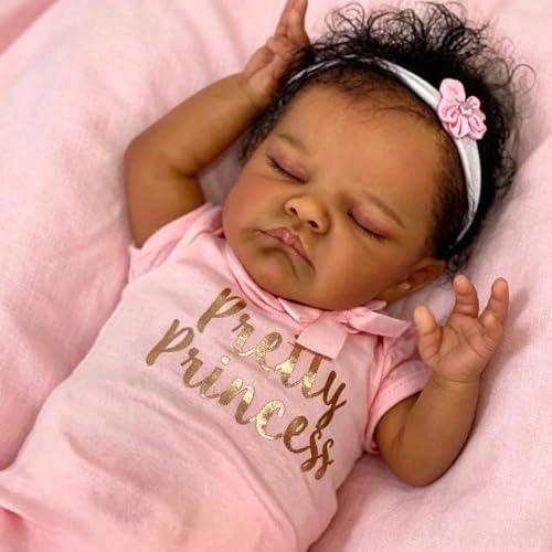 Reborn Baby Doll - 20 inches Vinyl Black Ages 3+
