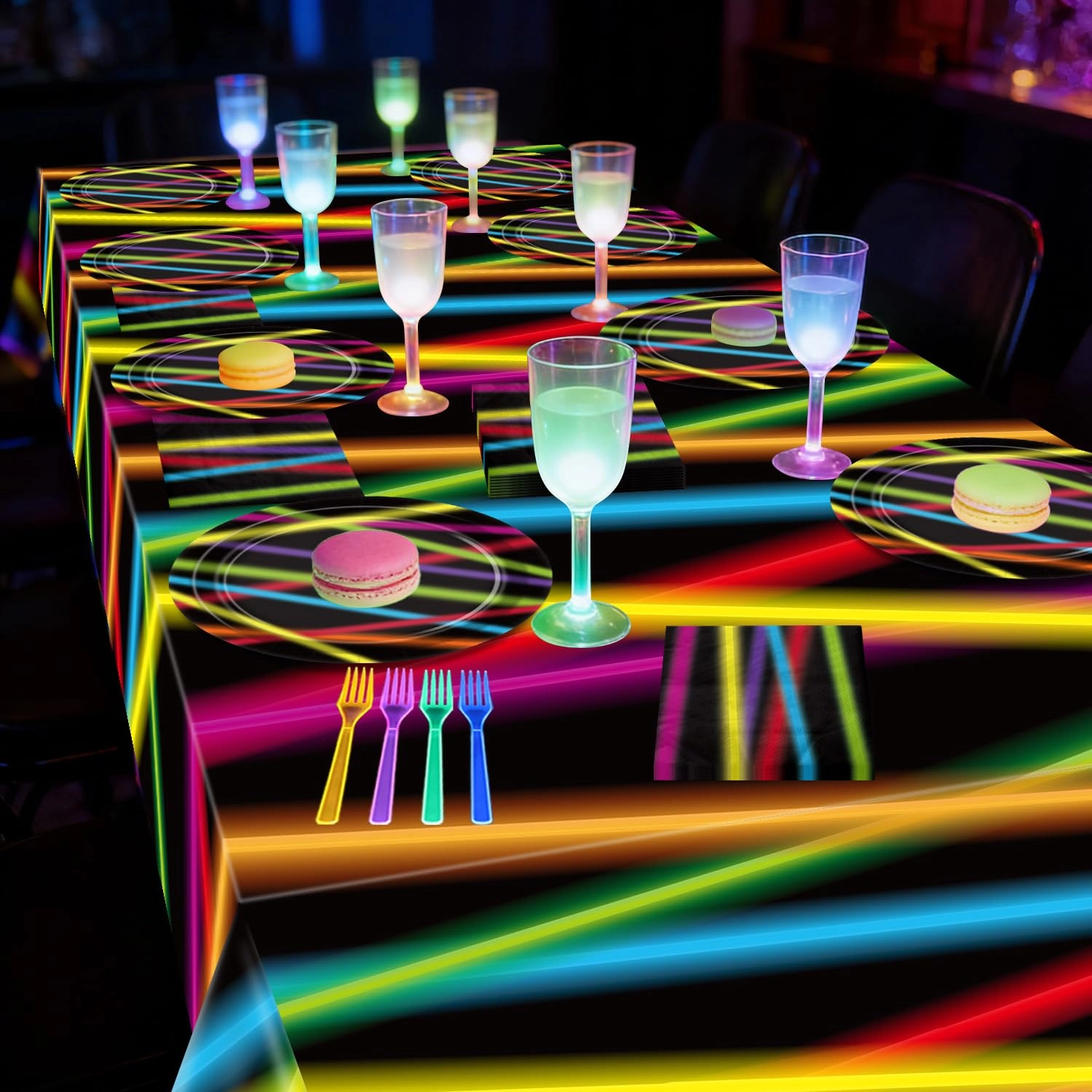 Glow Party Supplies Plates - 81 Birthday Glow Party Halloween
