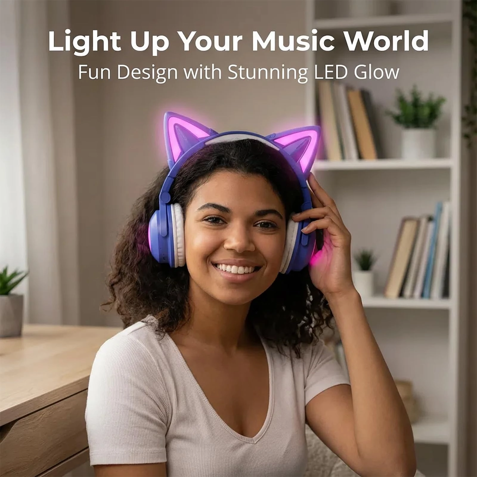 Cat Ear Bluetooth Headphones Wireless Headphone