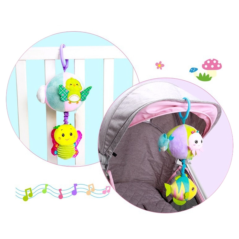 Baby Stroller Plush Hanging Mobile Rattle Toy - Suitable for 3 months and above