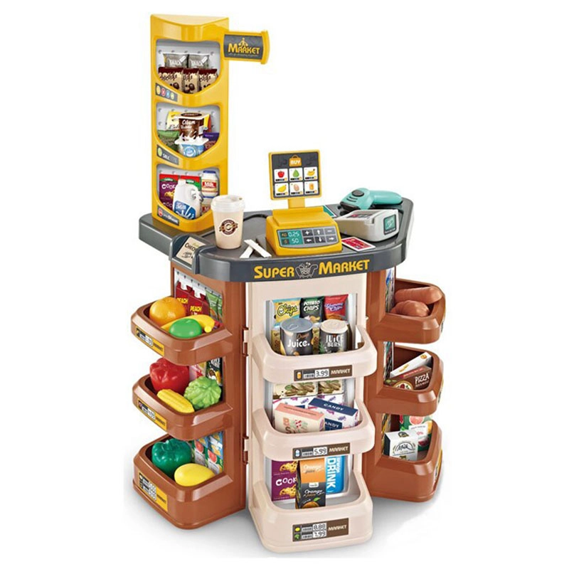 Kids Supermarket Shopping Playset With Scanner - POS machine Play money (GF-668-87)