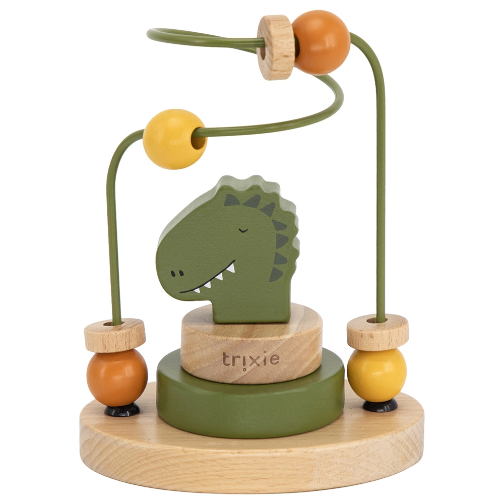 TRIXIE Wooden Beads Maze - Mr. Dino - Suitable for 12 months & above
