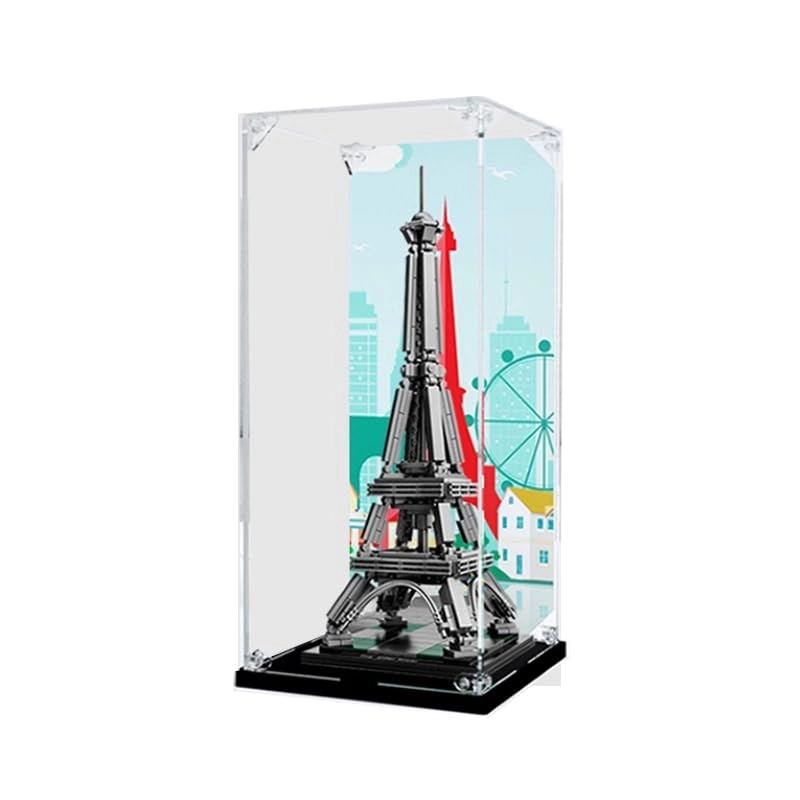 Display Case for Lego 21019 (21019) - 5.90x5.90x13.38in. Black Bottom+background