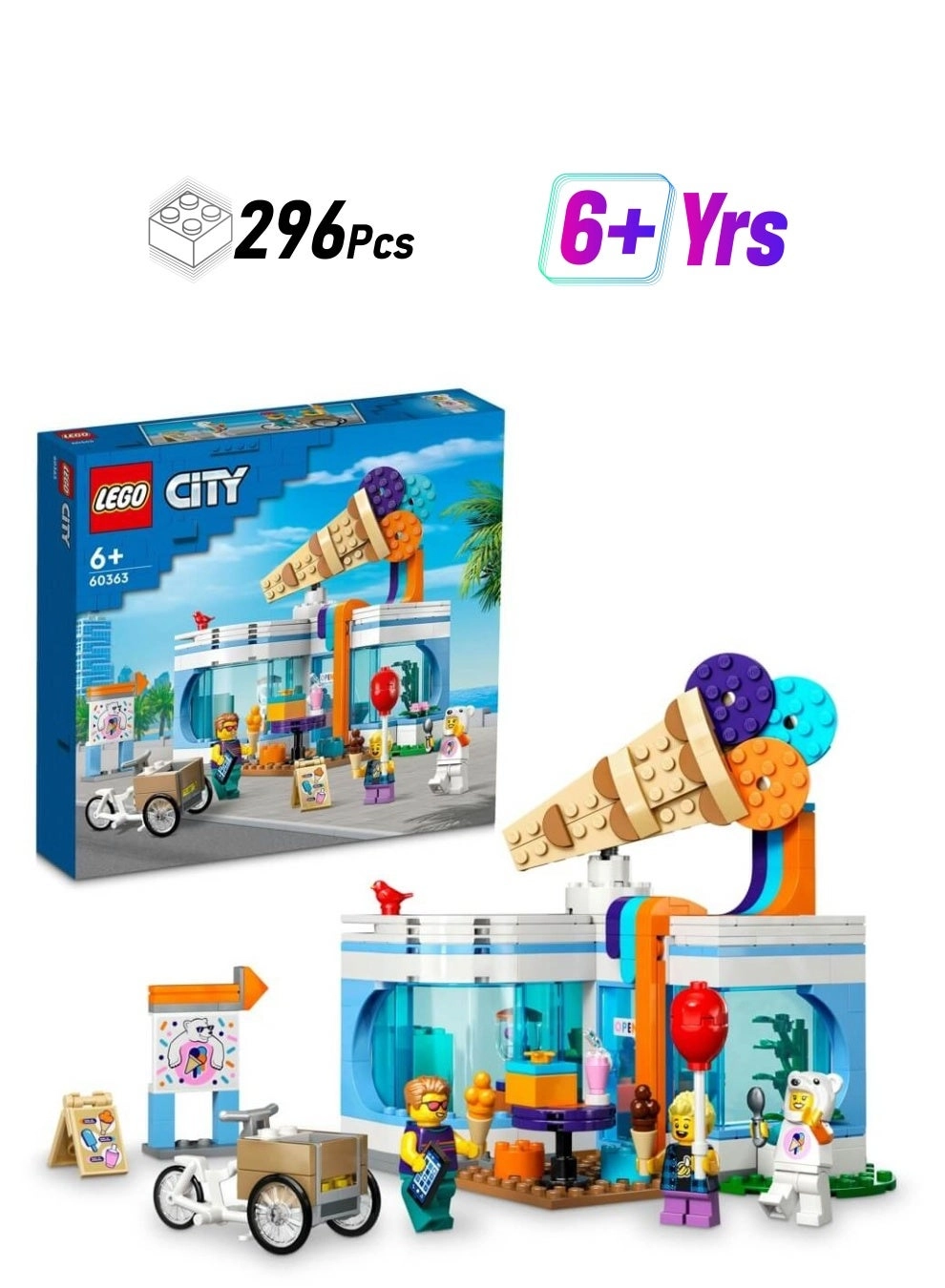 City Ice-Cream Shop (60363) - Cart Bike 3 Minifigures