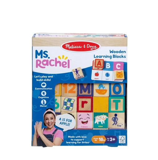 Melissa & Doug Ms. Rachel Blocks With Activity Cards - 30 pcs