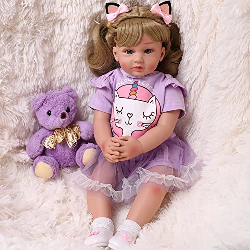 Rebirth Baby Doll - 48cm/58cm Silicone Limbs Cloth Body Panda Clothes Gift Set