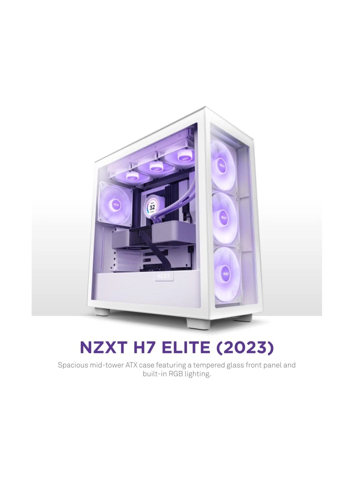 H7 Elite - Tempered glass side panel Mid Tower