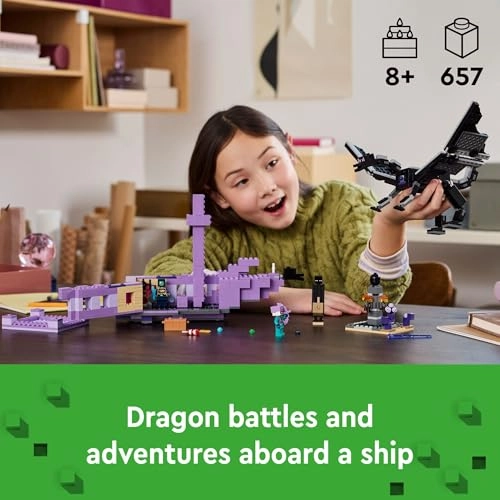 Minecraft The Ender Dragon and End Ship (21264)