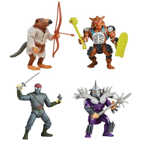 Playmates Splinter + Rahzar + Foot Soldier + Super Shredder - Teenage Mutant Ninja Turtles - 4 pcs