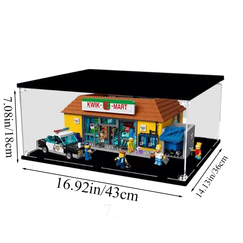 Clear Acrylic Display Case - Fits 71016 Black Bottom+top Light