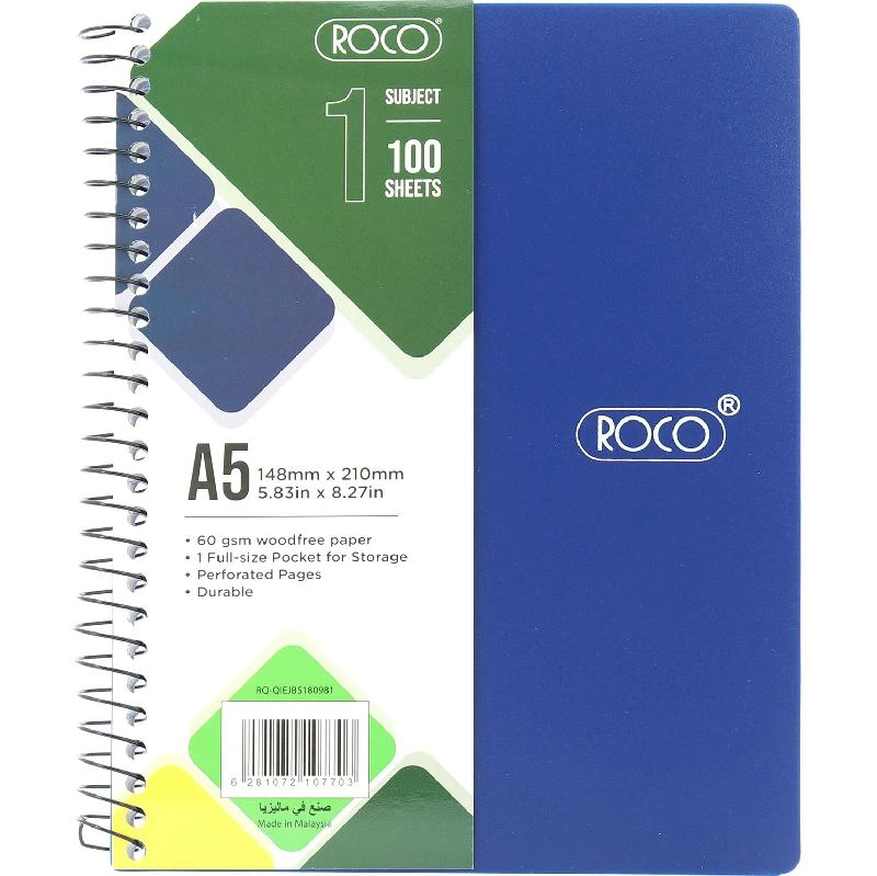 Neon A5 Spiral - Lined 100 Sheets