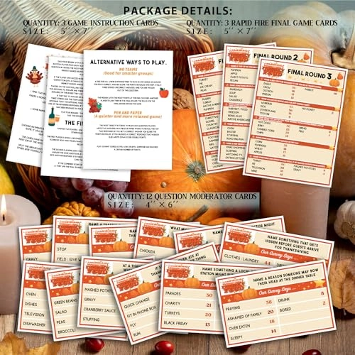 Thanksgiving Friendly Feud Quiz - Adult 1 piece(s)