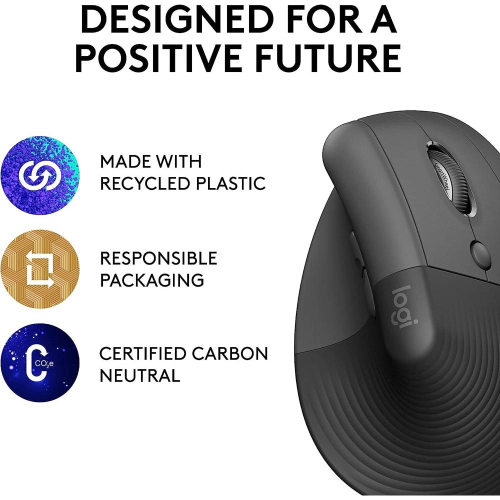 Lift Vertical Ergonomic Mouse - Wireless