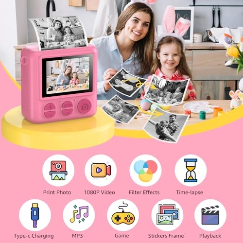 Z12 - Instant Print Camera 1080P Pink