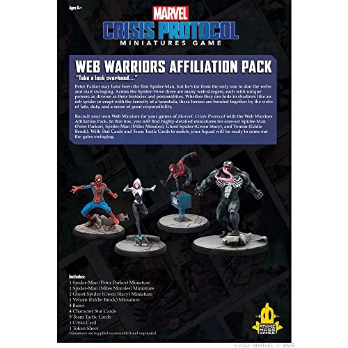 Marvel Crisis Protocol: Web Warriors Affiliation Pack - Miniatures Game