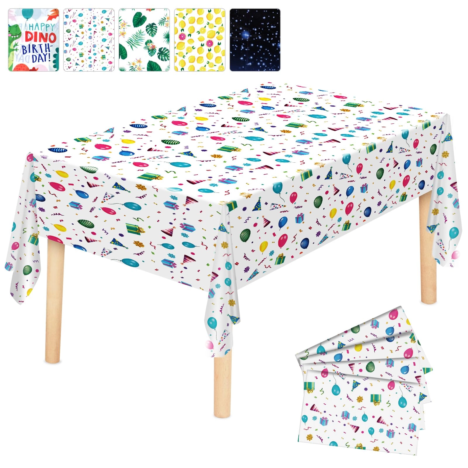 Starry Theme Party Tablecloth - 4 Pack Birthday