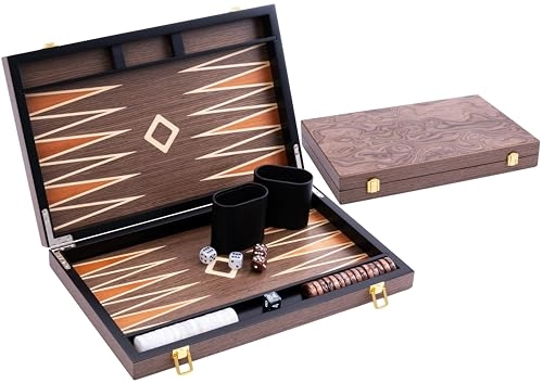 Deluxe backgammon - Walnut Burl Wood
