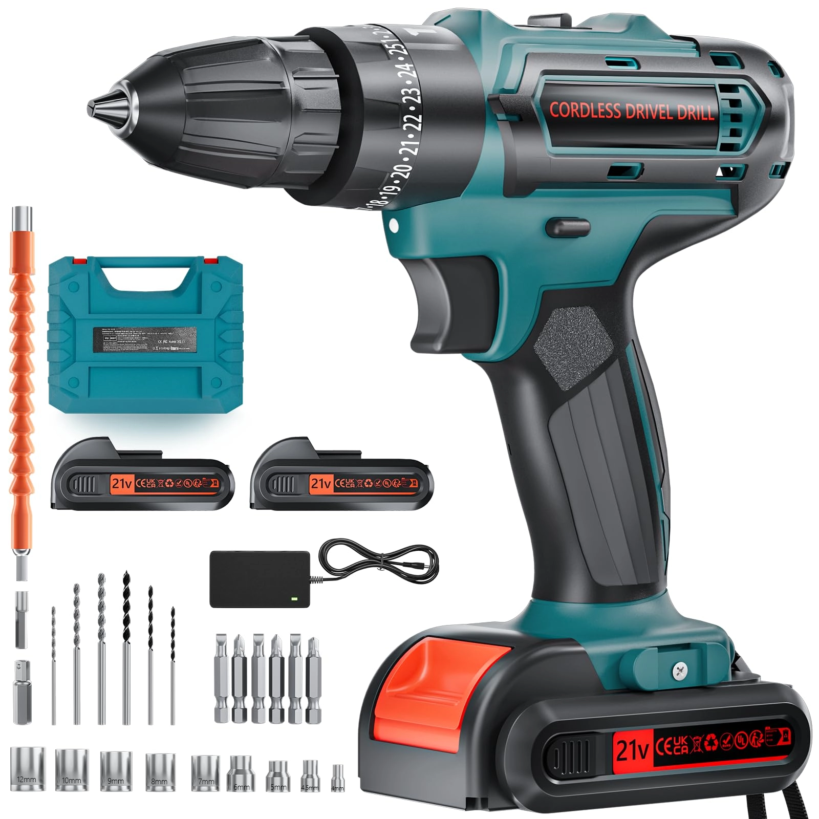 Cordless Drill - 2000 Milliamp Hours Kit