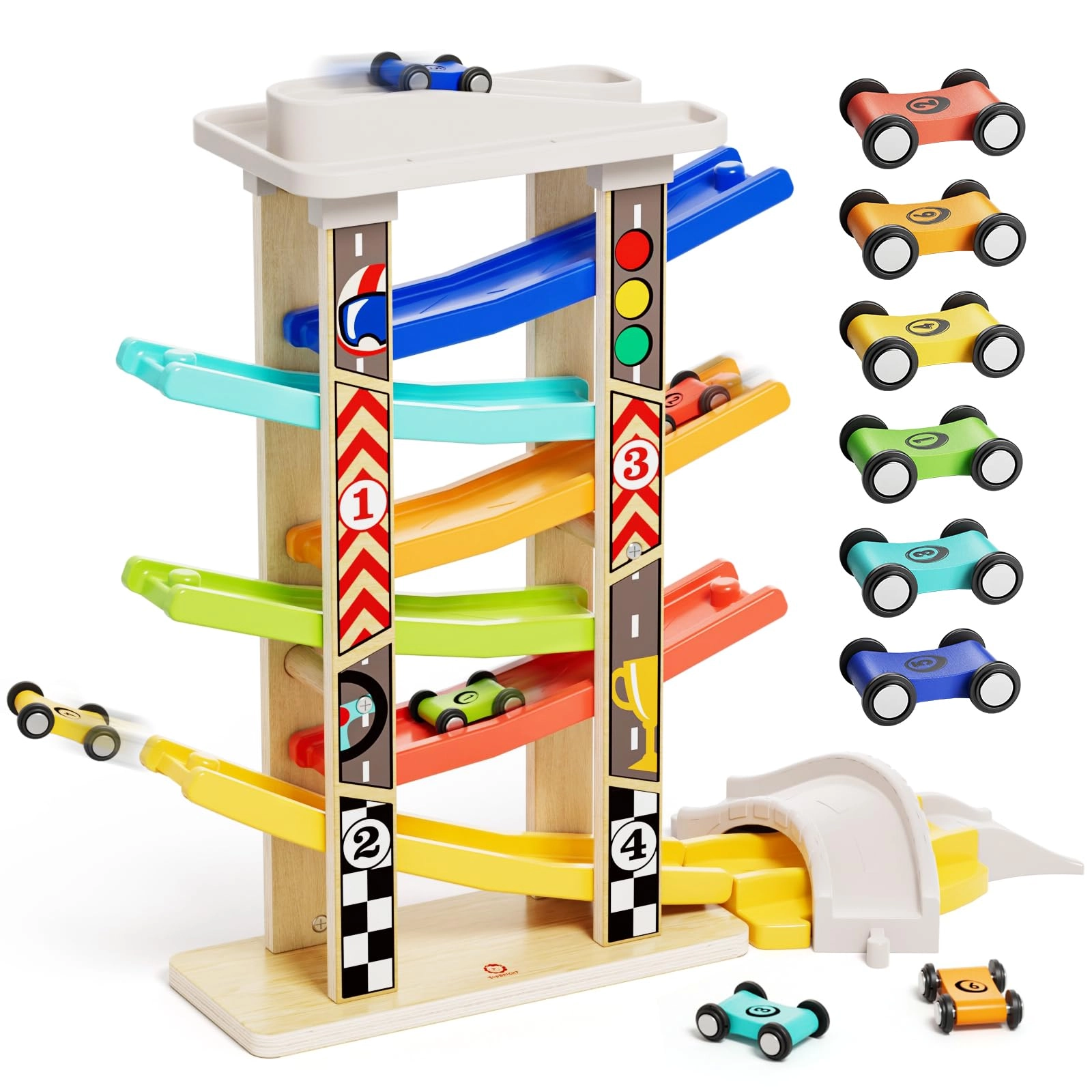 TOP BRIGHT Wooden Car Ramp - 1:64 5pcs