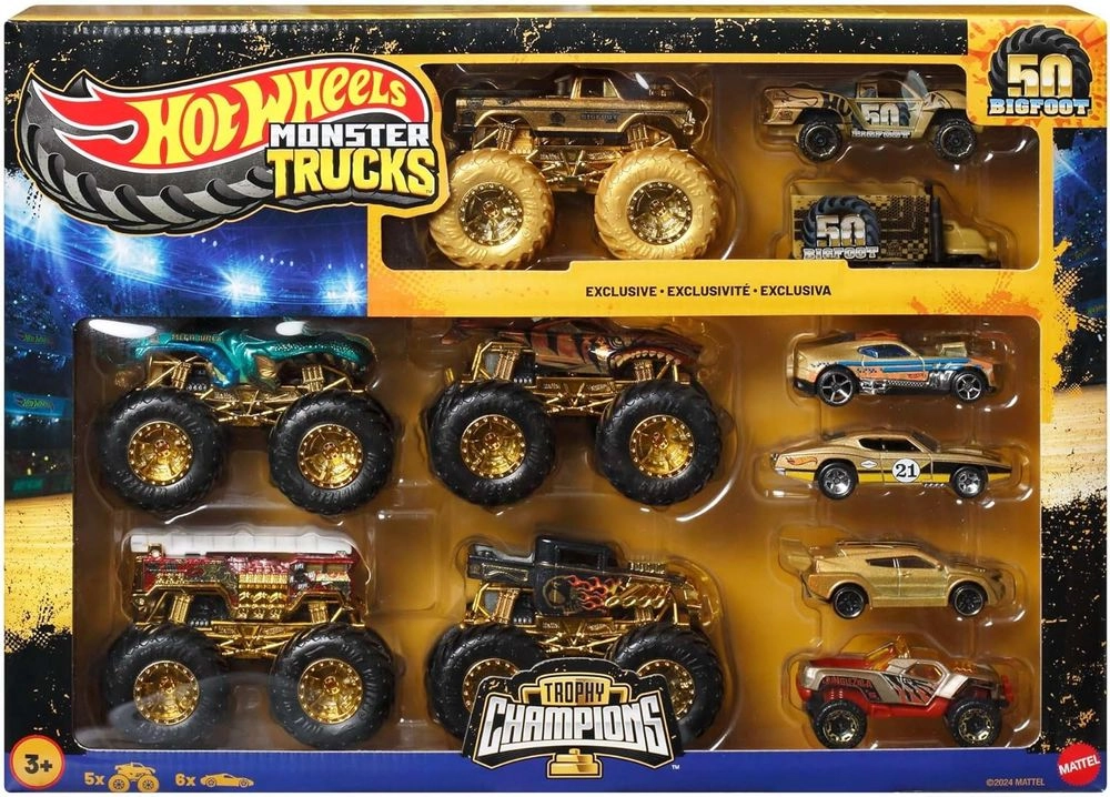 Hot Wheels Monster Trucks Trophy Champions Collection - 1:64 Multipack