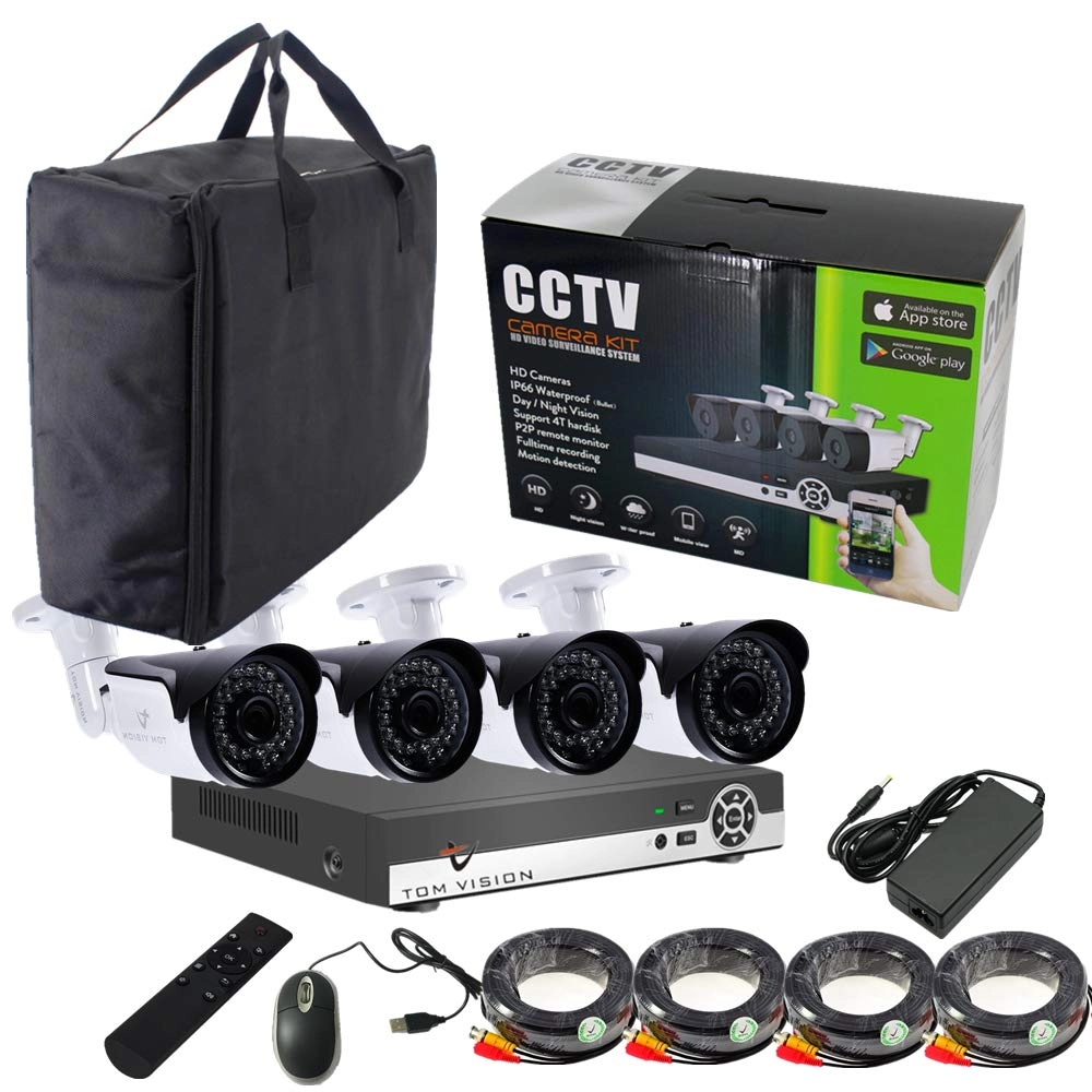 TOMVISION Turbo HD DVR - 4-Channel + Bullet Camera - 1280x1080P 4x