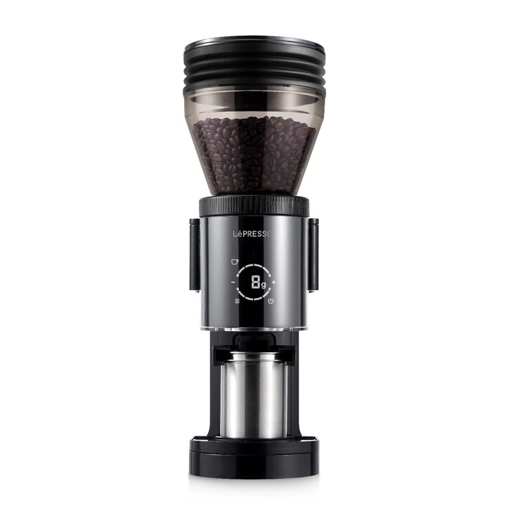 LePresso Precision Conical Burr Grinder - Digital Weight Control 150W