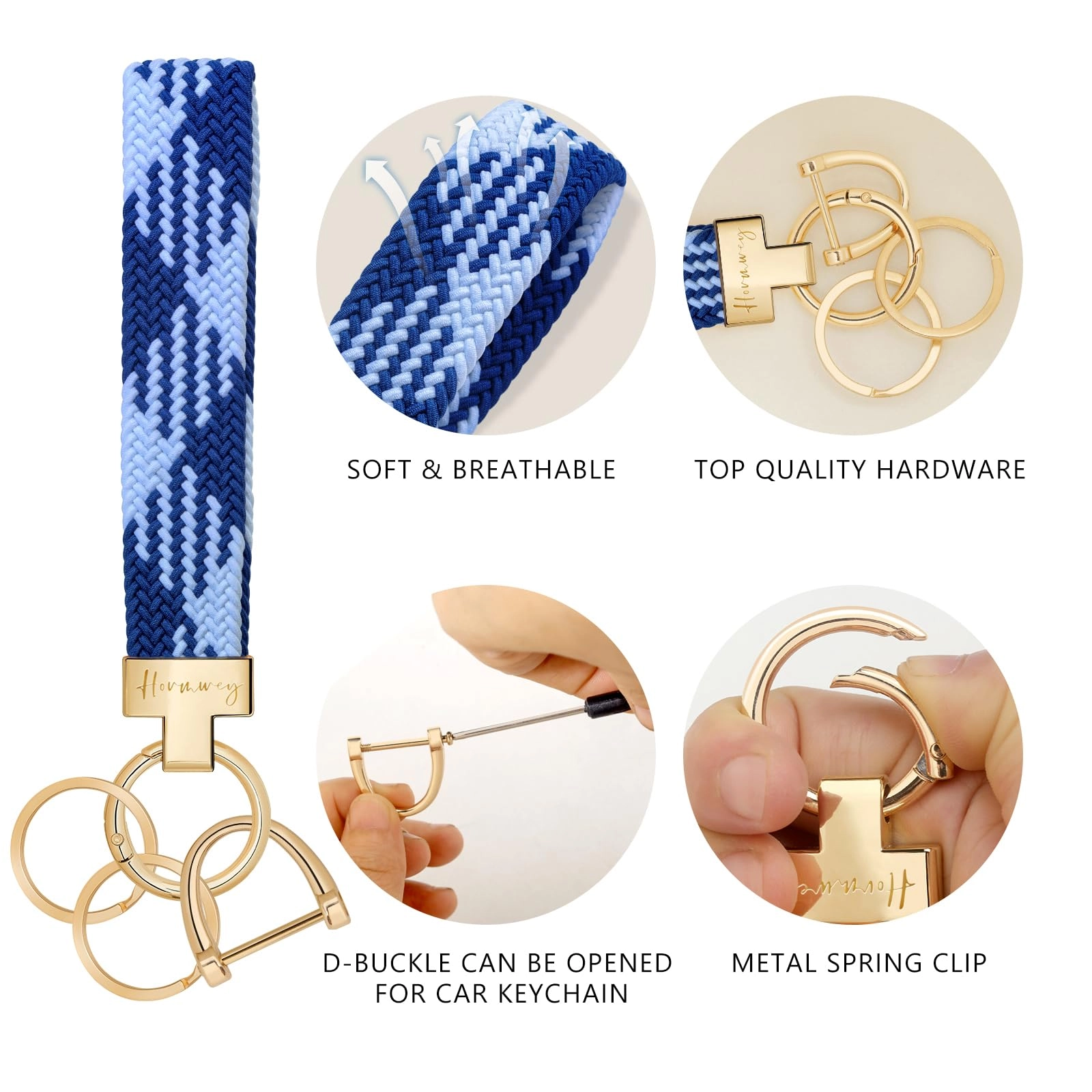 Elastic Wristlet Keychain - Fun