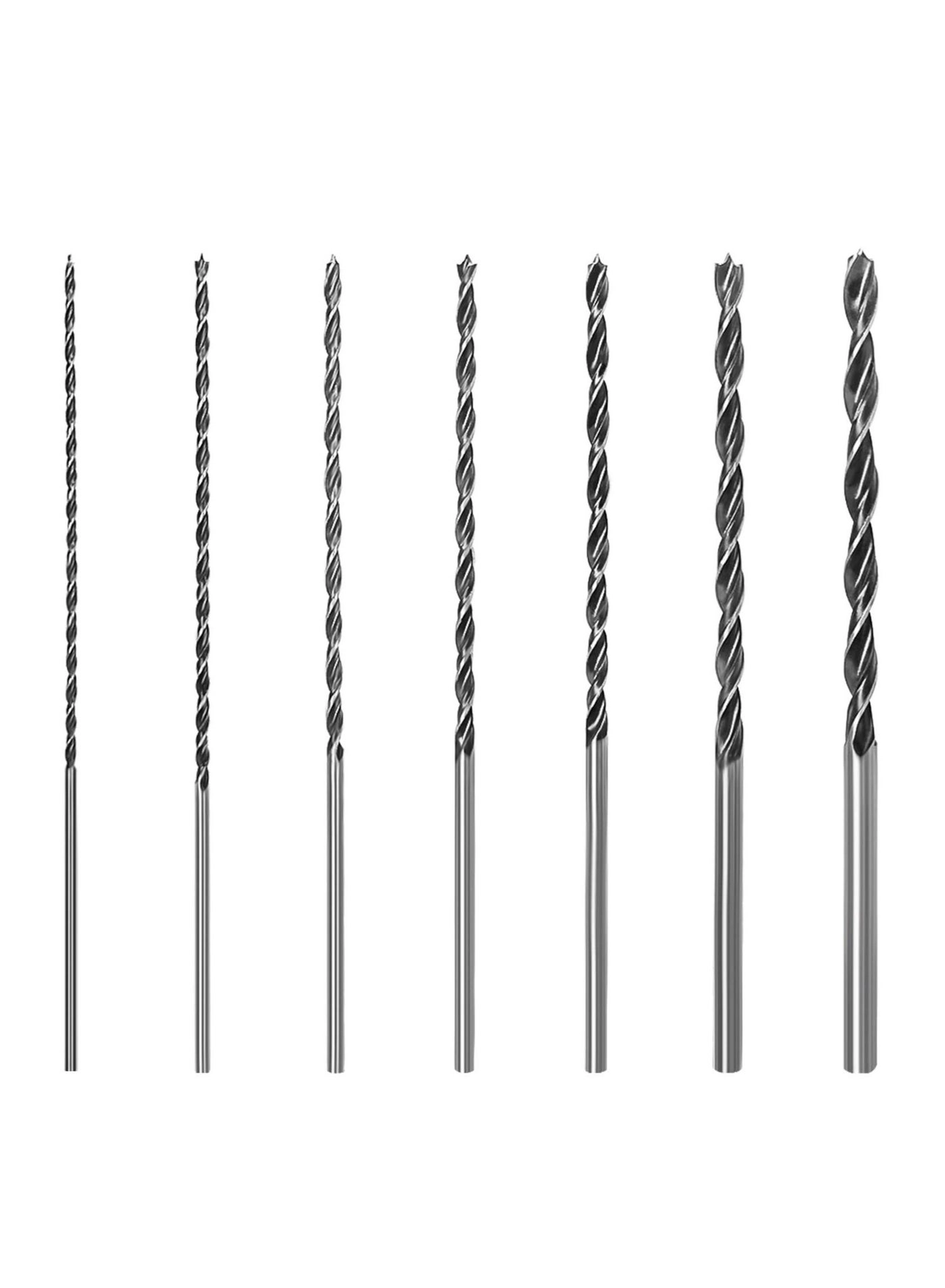 Brad Point Drill Bits - Carbon Steel 7 Pieces 4mm, 5mm, 6mm, 7mm, 8mm, 10mm, 12mm