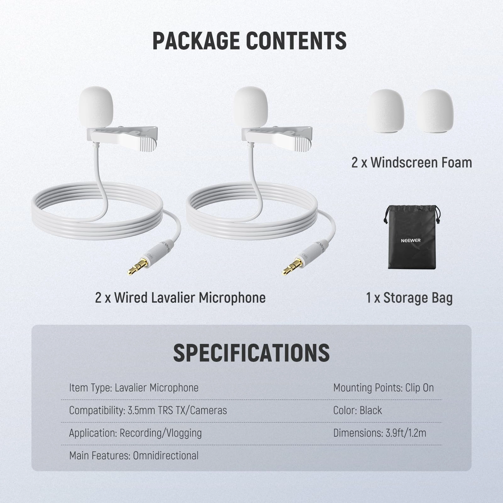 CM5 3.5mm-Mini-Jack Microphone Pack