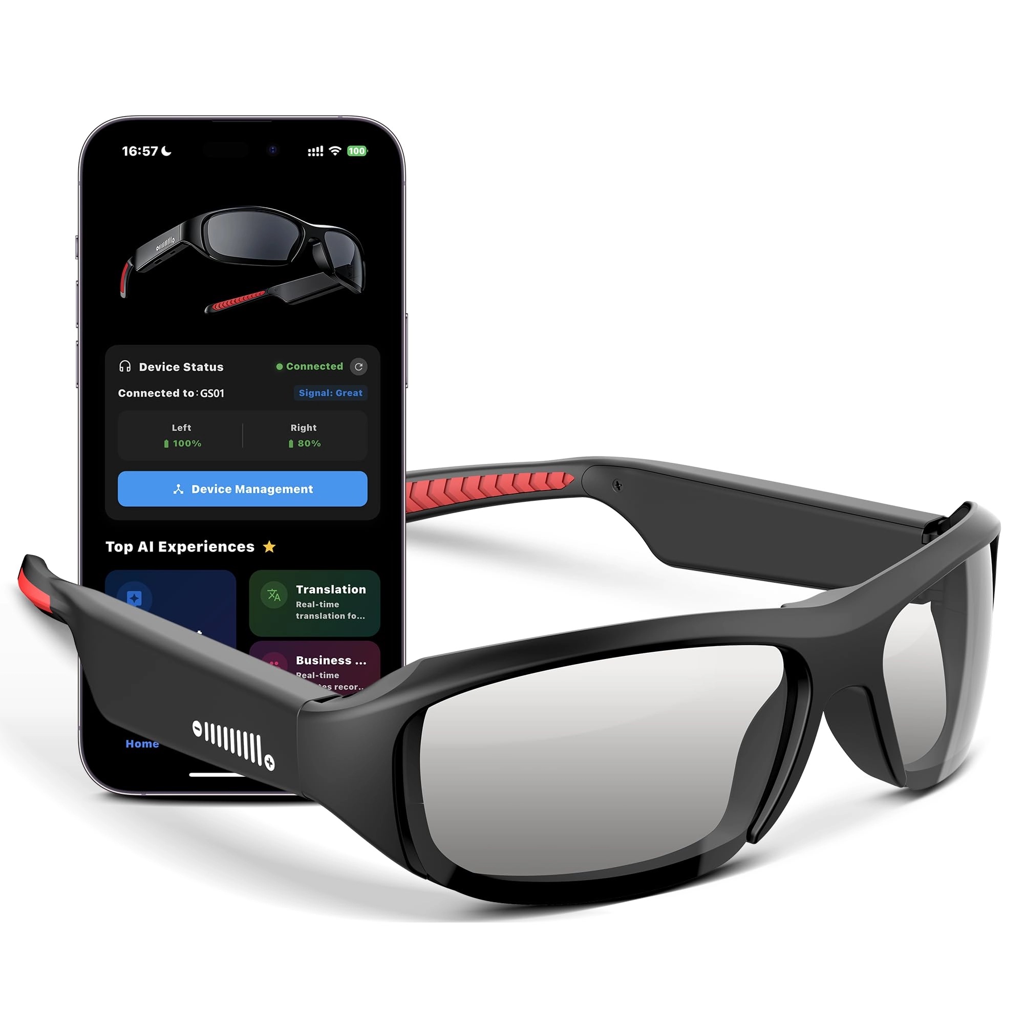 DGST Ai Smart Glasses - Real-Time Translation Music Playback Hands-Free Calls