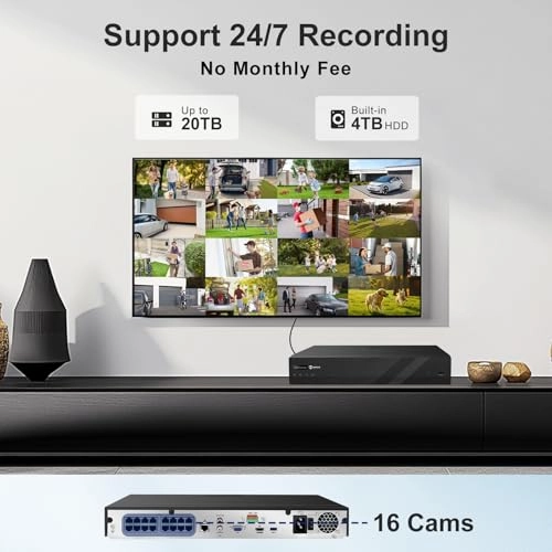 NVR PoE Security Camera System - 16 channels