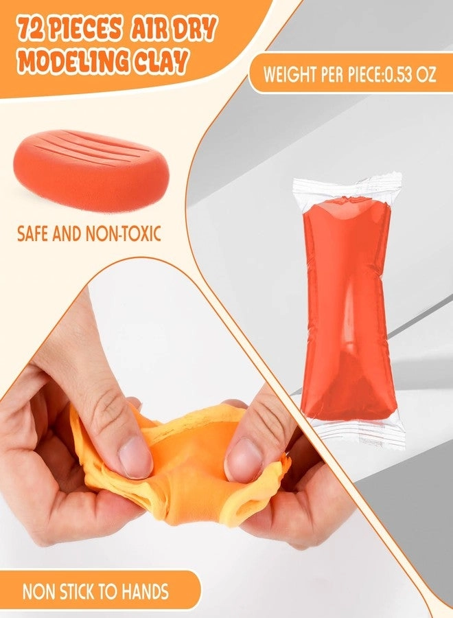 Air Dry Clay - 72 Pcs