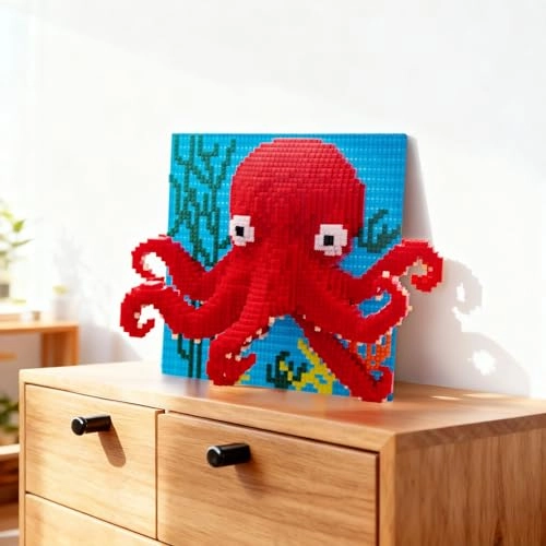 Octopus Building Block Wall Art & Table Display Kit - 9788 pcs