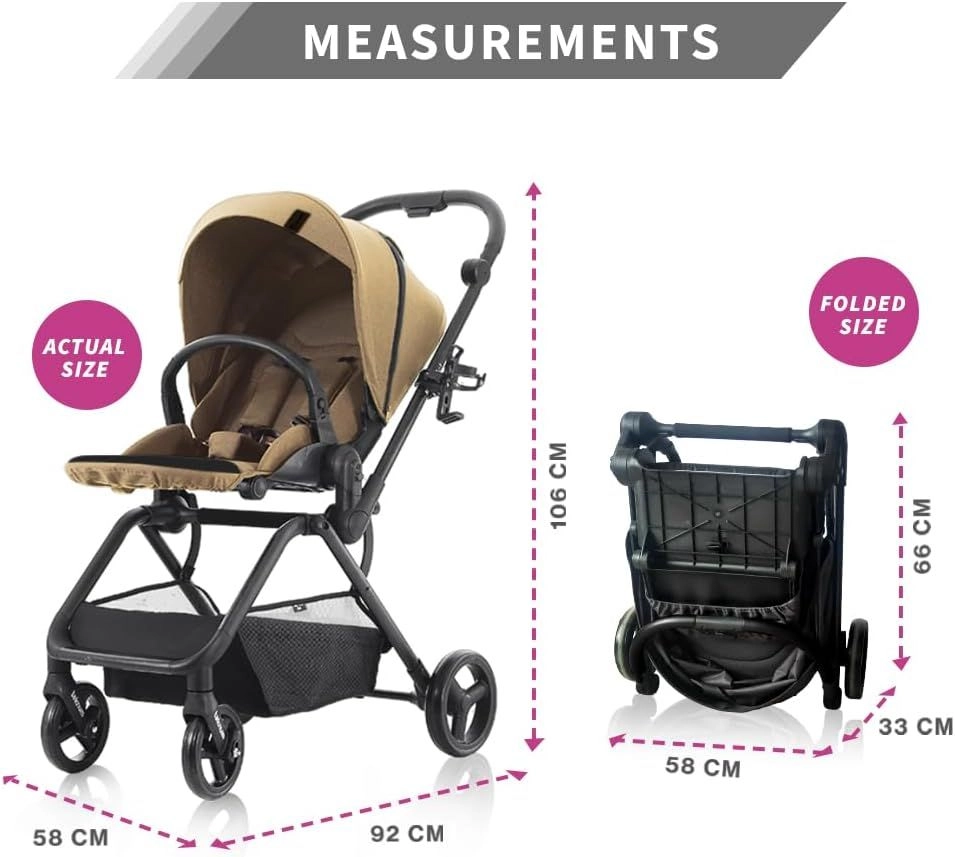STROLL1 Reversible Travel Stroller + STROLL1 Compacto Baby Car Seat